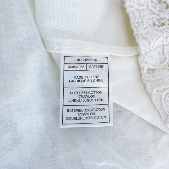 💗 3/$10 💗 BB Dakota Fit & Flare Lace Overlay Dress Ivory Size 6 NEW - Picture 13 of 15